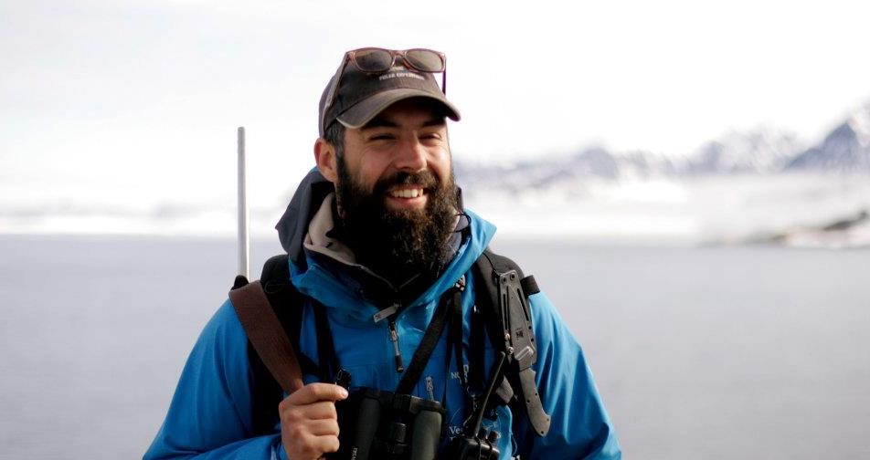 Oscar Westman på expedition i polarlandskap